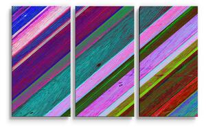 Sablio Obraz - 3-dílný Nabarvené dřevo - 120x80 cm