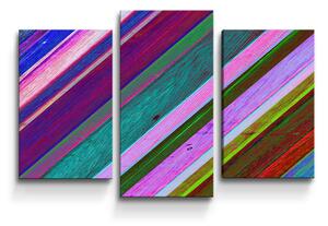 Sablio Obraz - 3-dílný Nabarvené dřevo - 75x50 cm