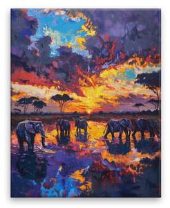Obraz na plátně - Africký večerní klid - 40x50 cm