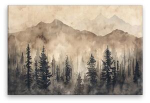 Obraz na plátně - Mlhavé hory 2 - 120x80 cm - CZ výroba