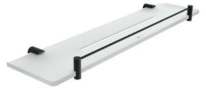Nimco Bormo černá police do koupelny s ohrádkou, chrom, 50 cm BRC X450-X-90