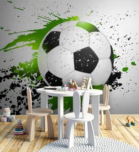 Fototapety Fotbalový míč zanechávající zelené skvrny, Fototapety dětské, Fototapety pro chlapce, u57431 : uwalls.cz