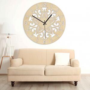 Dřevěné hodiny - ornamenty přírodní i barevné | SENTOP PR0441 PR0441 plywood