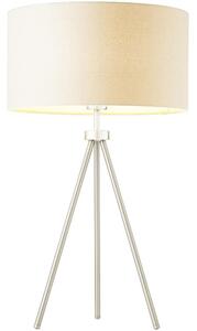 Endon 66986 - Stolní lampa TRI 1xE27/40W/230V matný chrom/krémová