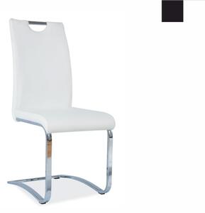 SIGNAL Jídelní židle - H-790, ekokůže, chromované nohy, různé barvy na výběr Čalounění: černá (ekokůže)