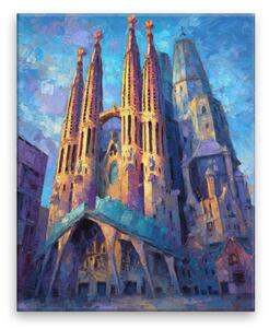 Obraz na plátně - Barcelonský chrám - 40x50 cm