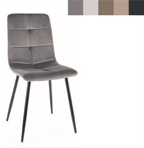 SIGNAL Jídelní židle - IVO Velvet, různé barvy na výběr Čalounění: černá (Bluvel 19)