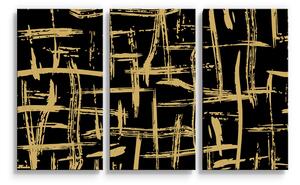 Sablio Obraz - 3-dílný Zlaté malování - 120x80 cm