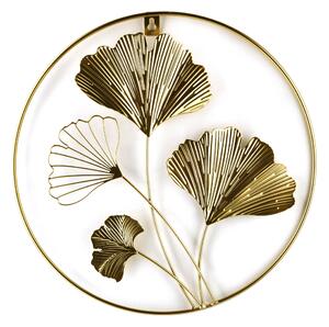 Mondex Nástěnná dekorace TALA GINGKO 30 cm zlatá