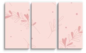 Sablio Obraz - 3-dílný Růžové lístky - 120x80 cm