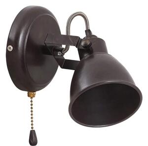 Rabalux 5962 VIVIENNE - Nástěnná lampička s tahovým vyínačem (Naklápěcí nástěnné svítidlo v hnědé barvě, vintage styl)
