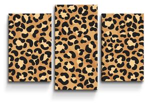 Sablio Obraz - 3-dílný Gepardí vzor - 75x50 cm