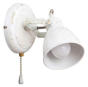 Rabalux 5966 VIVIENNE - Nástěnná lampička s tahovým vyínačem (Naklápěcí nástěnné svítidlo v retro bílé barvě, vintage styl)