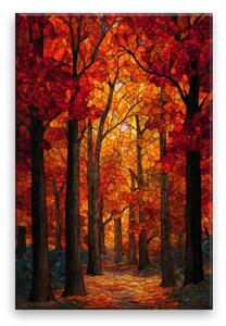 Obraz na plátně - Ohnivý podzim - 80x120 cm - CZ výroba