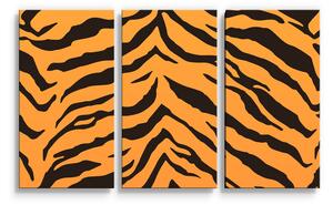 Sablio Obraz - 3-dílný Tygří vzor - 120x80 cm