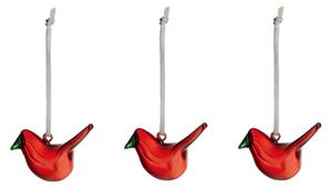 Vánoční ozdoby ptáčci oiva toikka iittala červení 3 ks