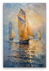 Obraz na plátně - Zlaté plachty 2 - 80x120 cm
