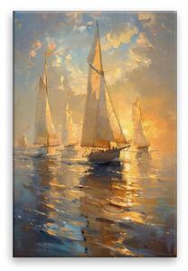 Obraz na plátně - Zlaté plachty - 80x120 cm - CZ výroba