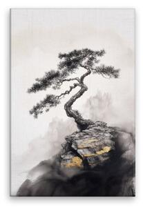 Obraz na plátně - Osamělý bonsai - 80x120 cm
