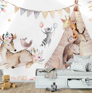 Fototapety Pohádková zvířecí párty, Fototapety dětské, u01584 : uwalls.cz