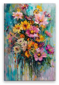 Obraz na plátně - Barevná zahrada snů - 80x120 cm