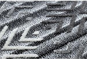 Koberec MAROC P658 Sněhové vločky, střapce, černý, Berber, Maroko, Sh velikost 140x190 cm | krásné koberce cz