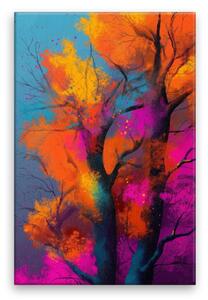 Obraz na plátně - Duhový strom 4 - 80x120 cm