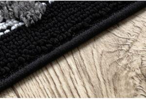 Koberec MAROC P658 Sněhové vločky, střapce, černý, Berber, Maroko, Sh velikost 120x170 cm | krásné koberce cz
