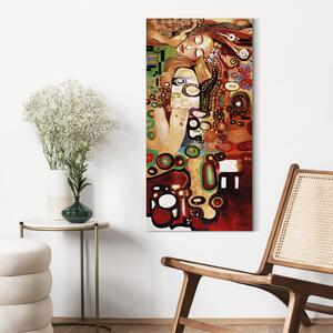 Obraz Houslistka (1dílný) - abstrakce s polonahou ženou a houslemi