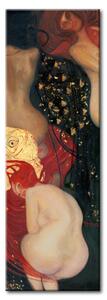 Obraz Zlaté rybky - inspirace Klimtem (1-dílný) - akt s ženami