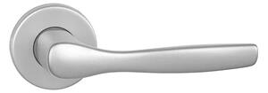 Dveřní kování MP Luxor - R (F1 - Stříbrný elox), klika-klika, Bez spodní rozety, MP F1 stříbrný elox