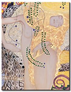 Obraz Vodní hadi (1-dílný) - fragment obrazu Klimta s ženským aktem
