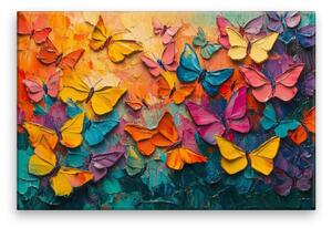 Obraz na plátně - Barevný motýlí sen - 120x80 cm