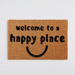 HOME & YOU Rohožka z kokosového vlákna "happy place" 40 x 60 cm