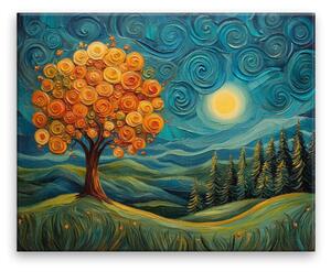 Obraz na plátně - Zlatý strom snů 3 - 50x40 cm