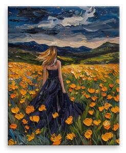 Obraz na plátně - Zlatá louka snů - 40x50 cm