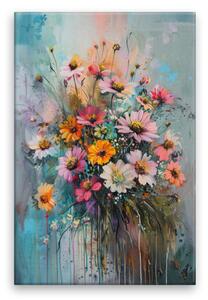 Obraz na plátně - Polní květinová symphonie - 80x120 cm