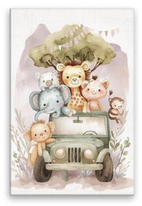 Obraz na plátně - Safari přátelé 2 - 80x120 cm