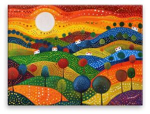 Obraz na plátně - Barevné kopce snění - 40x30 cm
