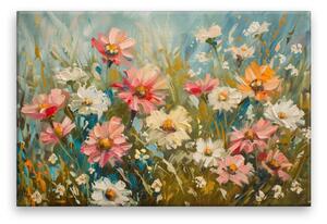 Obraz na plátně - Květinová louka snů - 120x80 cm