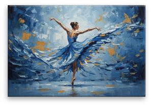 Obraz na plátně - Modrý sen balerínky - 120x80 cm