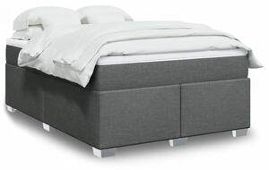 Box spring postel s matrací tmavě šedý 140 x 190 cm textil 3285131
