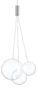Lodes 16410 0027 Random, závěs z čirého foukaného skla, 3x1W LED 2700K, šířka 29cm