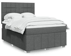 Box spring postel s matrací tmavě šedý 140 x 190 cm textil 3291664