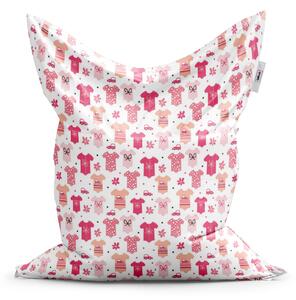 Sablio Sedací vak Classic Růžové oblečky - 150x100 cm