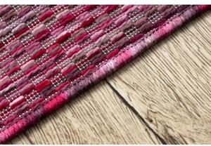 Moderní FISY koberec SISAL 20774 Čtverce, melanž růžový velikost 120x170 cm | krásné koberce cz