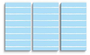 Sablio Obraz - 3-dílný Bílé linky na modré - 120x80 cm