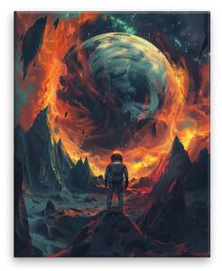 Obraz na plátně - Ohnivá planeta - 40x50 cm - CZ výroba