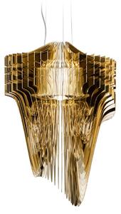 SLAMP ARISM00GLD01T00E27EU Aria M Gold, závěsné svítidlo od Zaha Hadid, 3+1 LED E27, Ø60x90cm