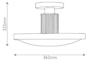 HINKLEY LED stropní svítidlo Kieran, černé, Ø 36 cm, kov/sklo,, stmívatelný, Černá, Obývací pokoj / jídelna, kov, Vintage